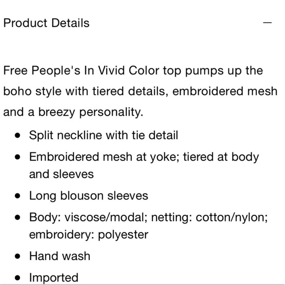 Free People - In Vivid Color Embroidered Peasant Top - Size M - Picture 4 of 9